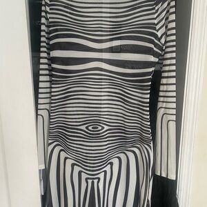 Striped Black and White Dress